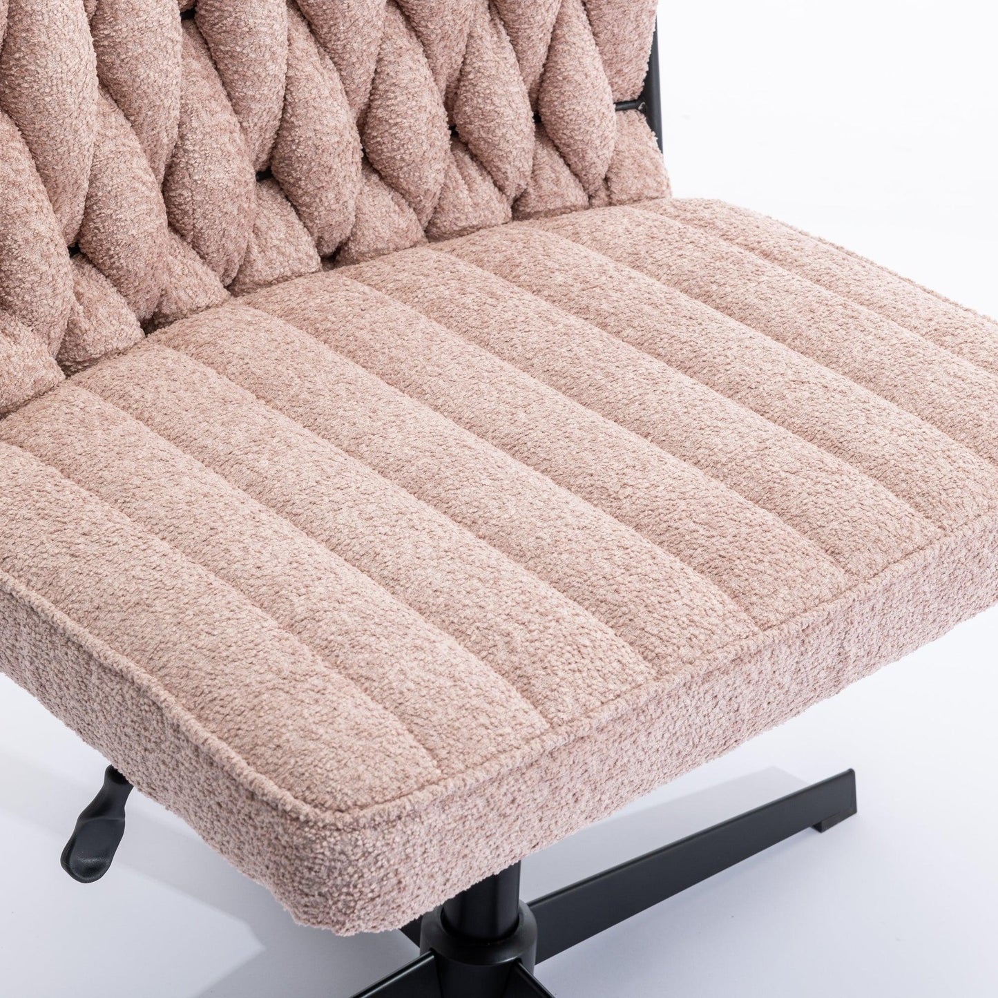 Armless Office Desk Chair No Wheels PINK - FurniFindUSA