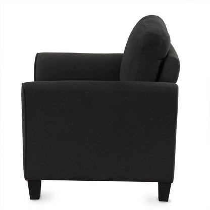 Living Room Furniture Armrest Single Sofa (Black) - FurniFindUSA