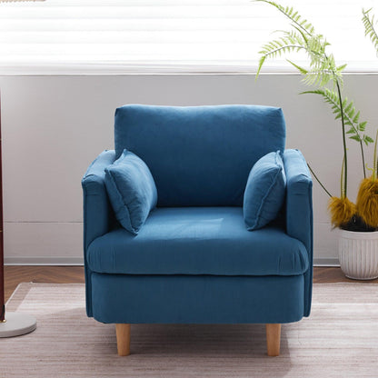 29.5 "W Modern Fabric Decorative Chair Armchair Upholstered Reading Chair Single Sofa Casual Club Chair - FurniFindUSA