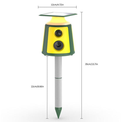 New arrival solar powered ultrasonic dog cat monkey rodent insects snake mouse rats mole bird repeller - FurniFindUSA