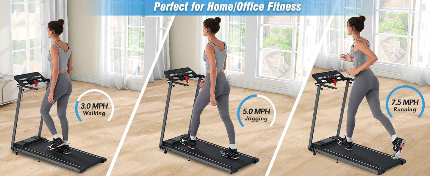 NEW Folding Treadmills Walking Pad Treadmill for Home Office -2.5HP Walking Treadmill With Incline Bluetooth Speaker - FurniFindUSA