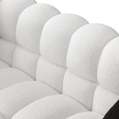 84.3 length ,35.83" deepth ,human body structure for USA people, marshmallow sofa,boucle sofa ,3 seater