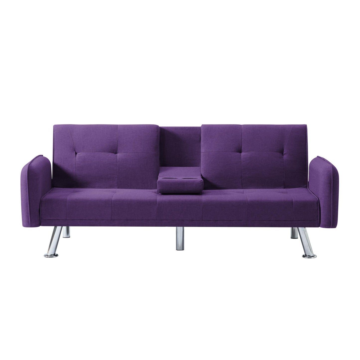 74.8” Futon sleeper sofa bed（Please note that the center leg is a steel leg） - FurniFindUSA