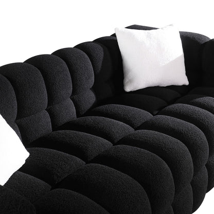 84.3 length ,35.83" deepth ,human body structure for USA people, marshmallow sofa,boucle sofa ,3 seater