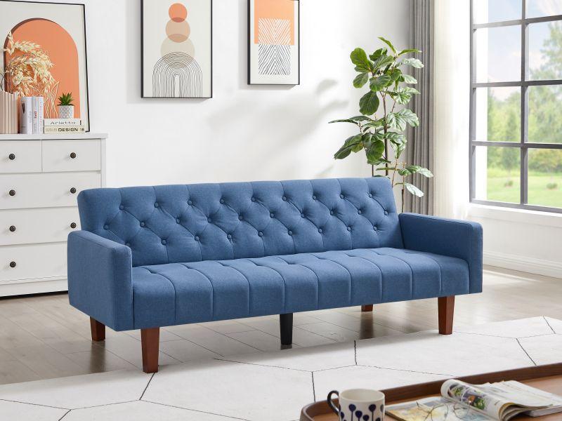 Factory Tufted Back Sofa Mid-Century Convertible Sofa Bed for Living Room - FurniFindUSA