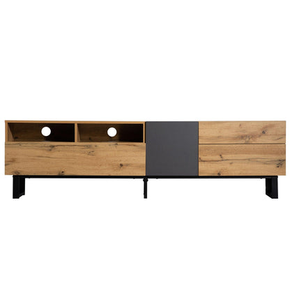 Modern TV Stand for 80'' TV with Double Storage Space - FurniFindUSA