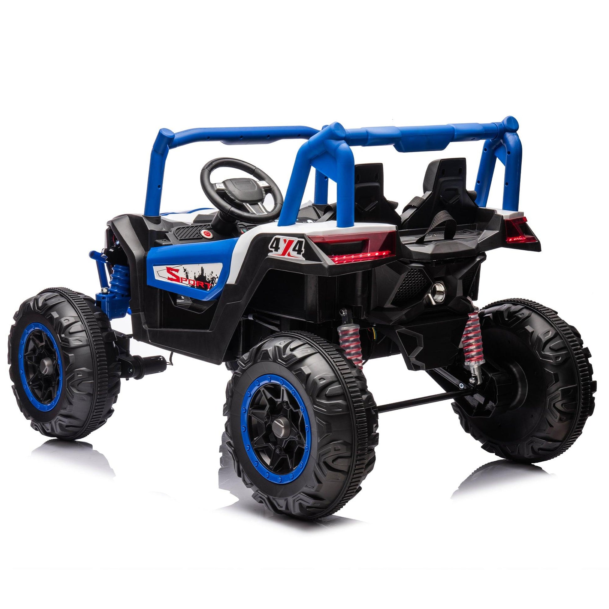 Side by Side 4x4 Ride on Off-Road Truck with Parent Remote Control, Battery Powered Electric Car - FurniFindUSA