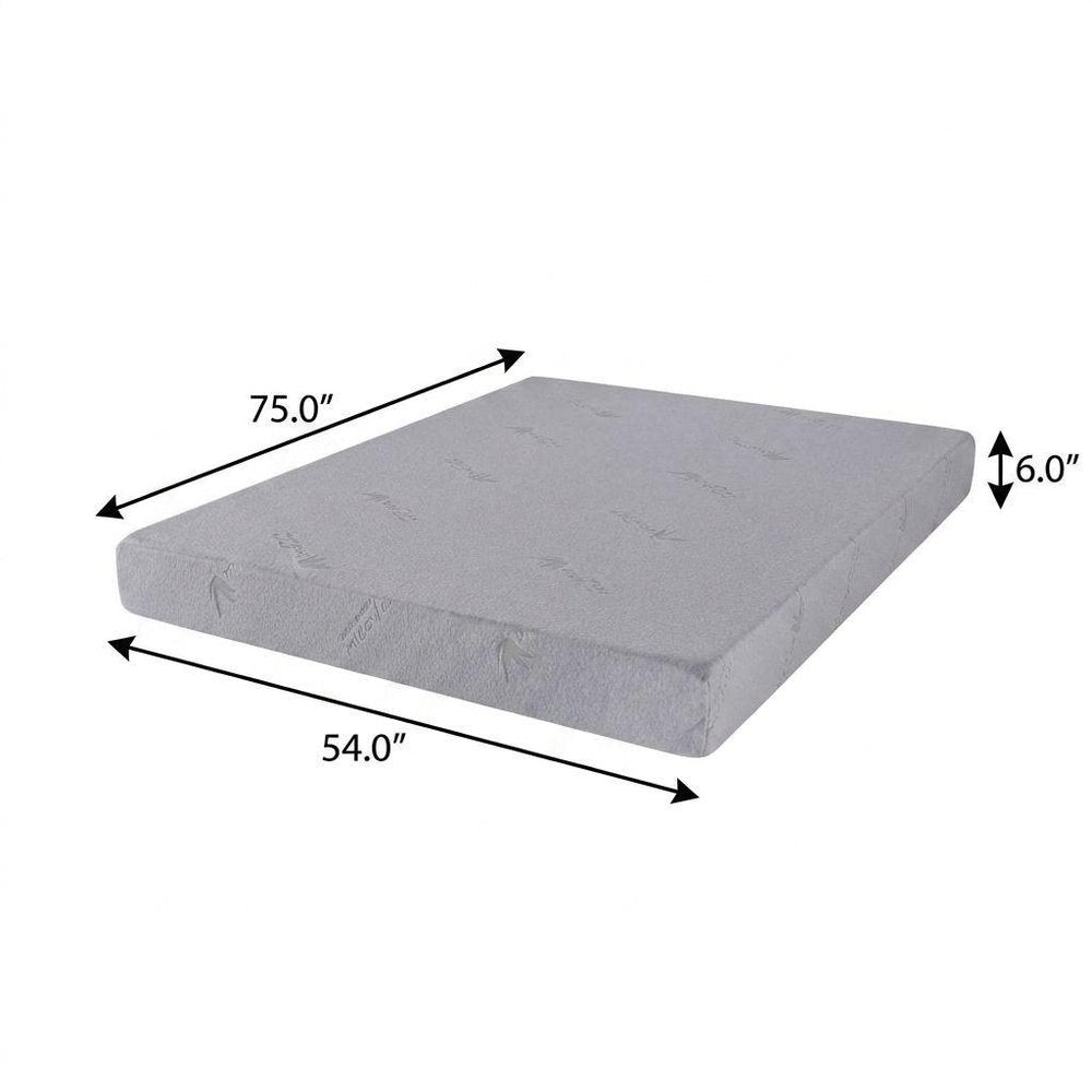 6" Twin Aloe Vera Infused Medium Memory Foam Mattress HomeRoots