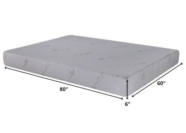 6" White Twin Aloe Vera Infused Memory Foam Mattress - FurniFindUSA