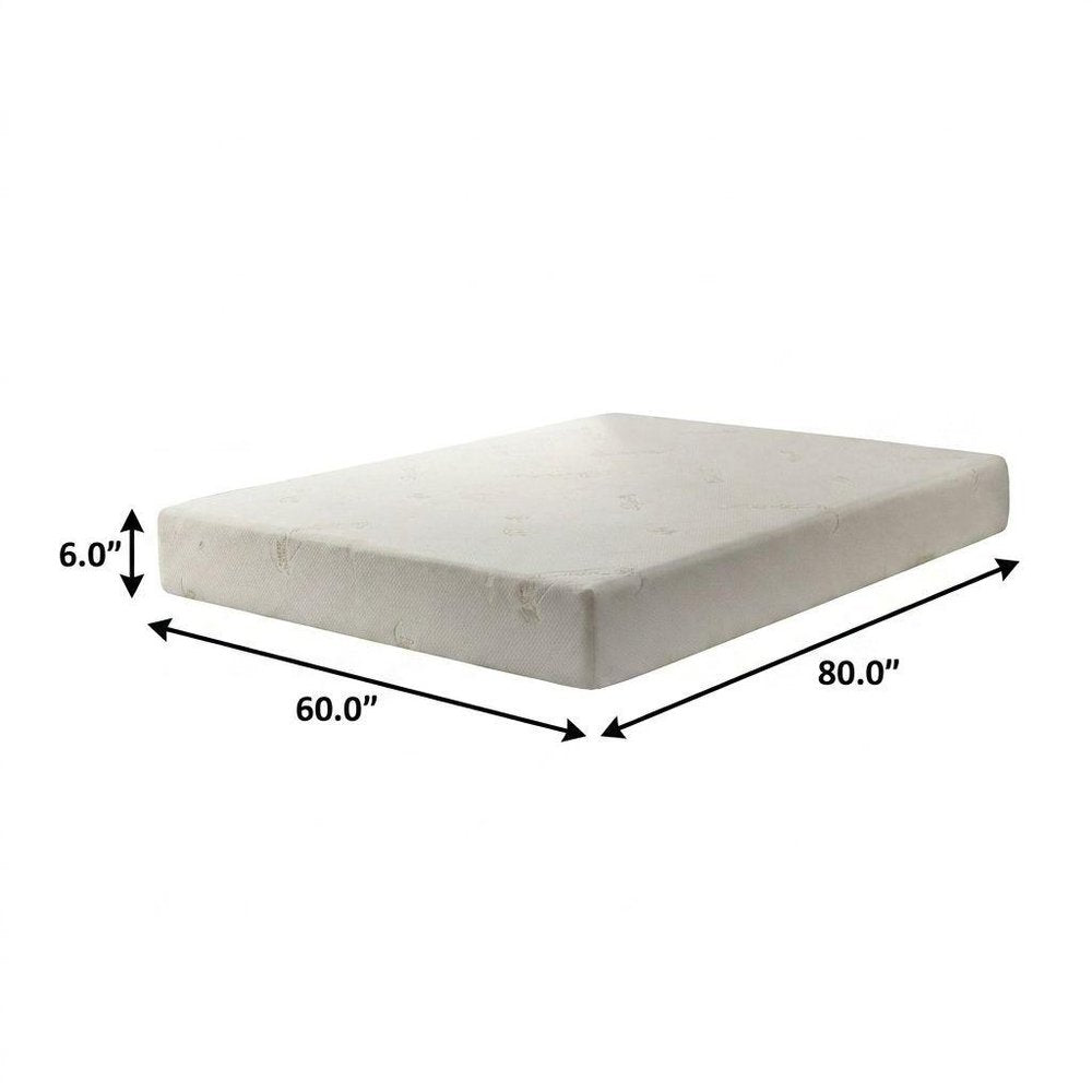 6" Twin Aloe Vera Infused Medium Memory Foam Mattress HomeRoots