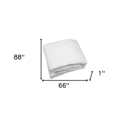 White Twin Microfiber Thread Count Down Alternative Duvet Insert HomeRoots