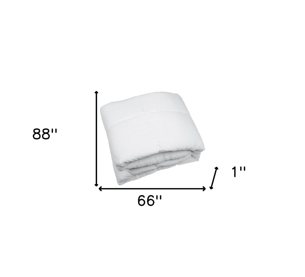 White Twin Microfiber Thread Count Down Alternative Duvet Insert HomeRoots