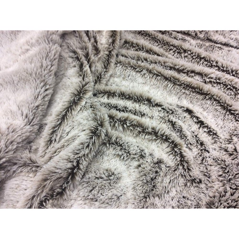 59" X 79" Gray Faux Fur Plush Throw Blanket — view 2