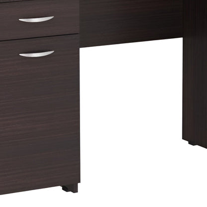 43" Espresso Computer Desk With Four Drawers HomeRoots