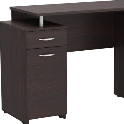 43" Espresso Computer Desk With Four Drawers HomeRoots