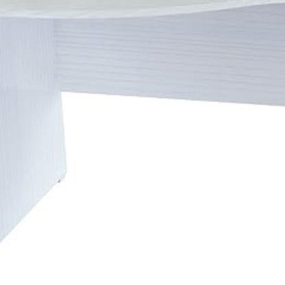 55" White Computer Desk With Two Drawers HomeRoots