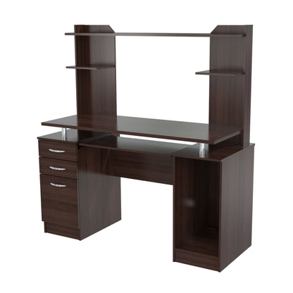 51" Espresso Computer Desk With Two Drawers - FurniFindUSA