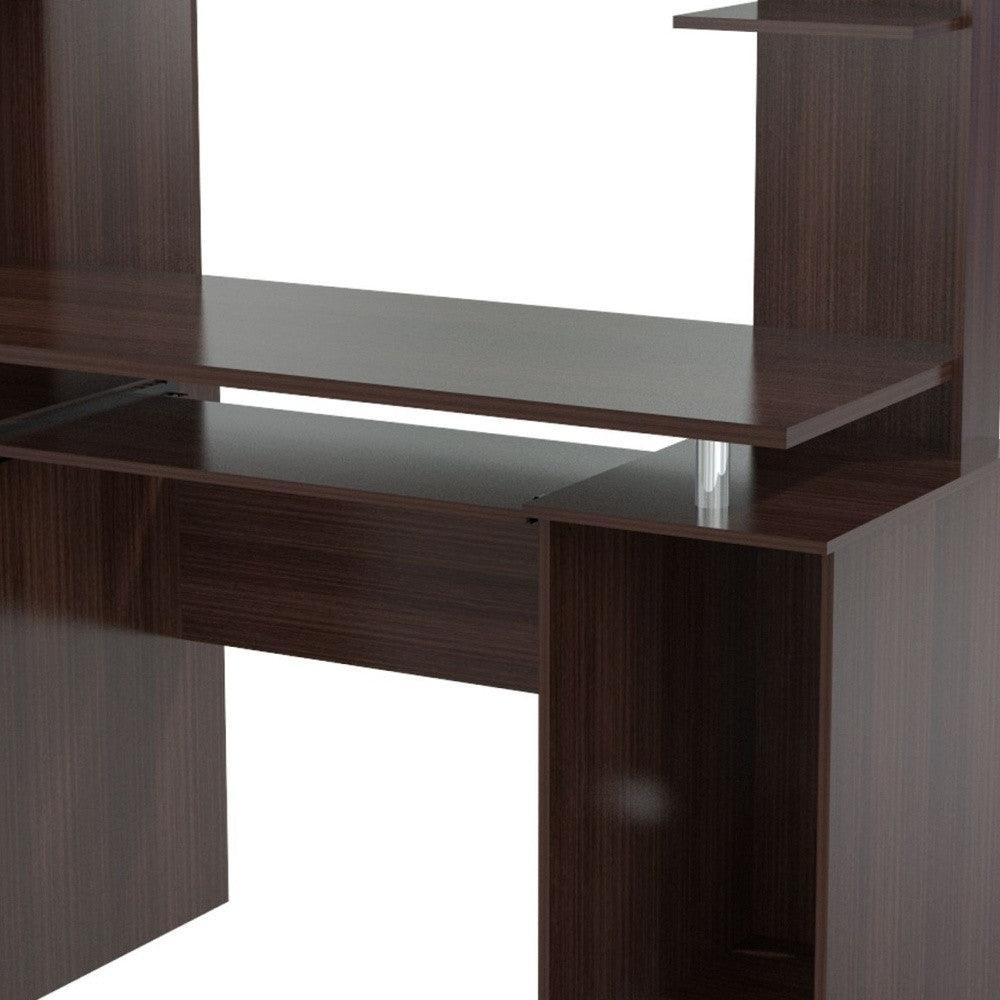51" Espresso Computer Desk With Two Drawers - FurniFindUSA