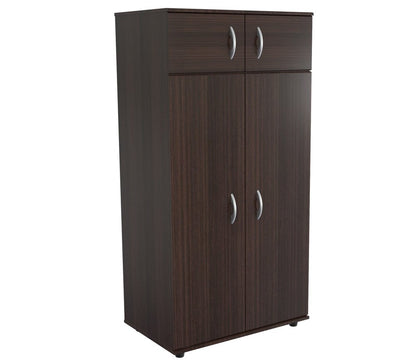 32" Espresso Melamine Mirrored Combo Dresser HomeRoots