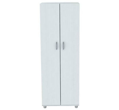 66" White Laminated Wood Pantry or Storage Cabinet - FurniFindUSA