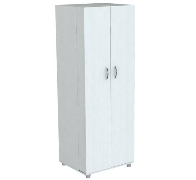 66" White Laminated Wood Pantry or Storage Cabinet - FurniFindUSA