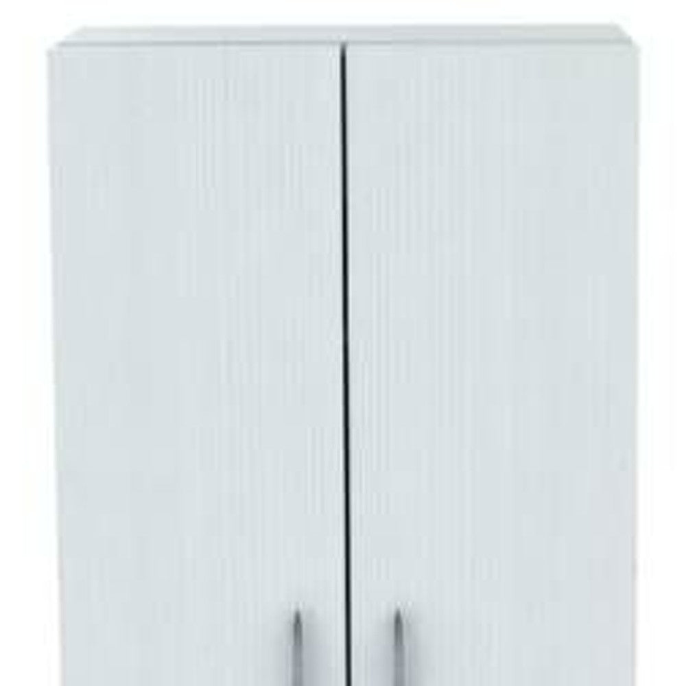 66" White Laminated Wood Pantry or Storage Cabinet - FurniFindUSA