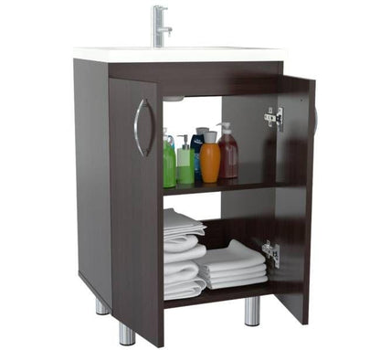 Modern Espresso Color Vanity And Sink - FurniFindUSA