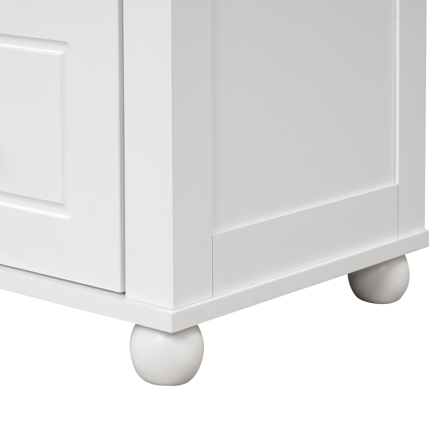 Tall bathroom storage cabinet with two drawers and adjustable shelves for independent storage - FurniFindUSA