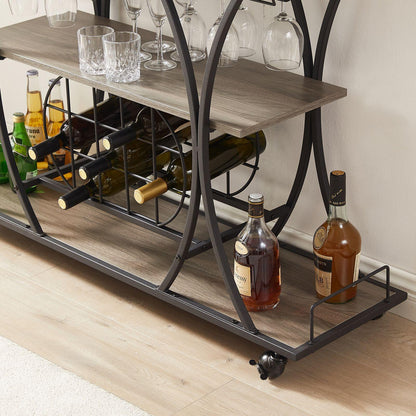 Kitchen Cart 3-Drawer Removable Storage Rack Trolley Cart with Rolling Wheels - FurniFindUSA