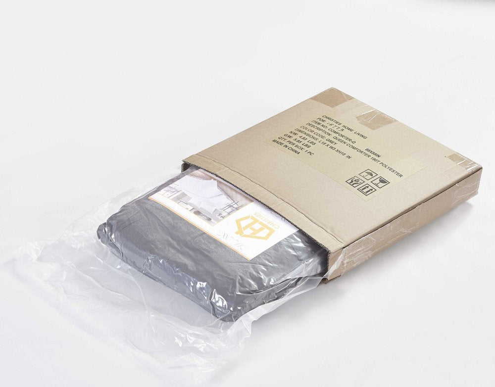 Dark Gray Queen Polyester Thread Count Down Alternative Comforter HomeRoots