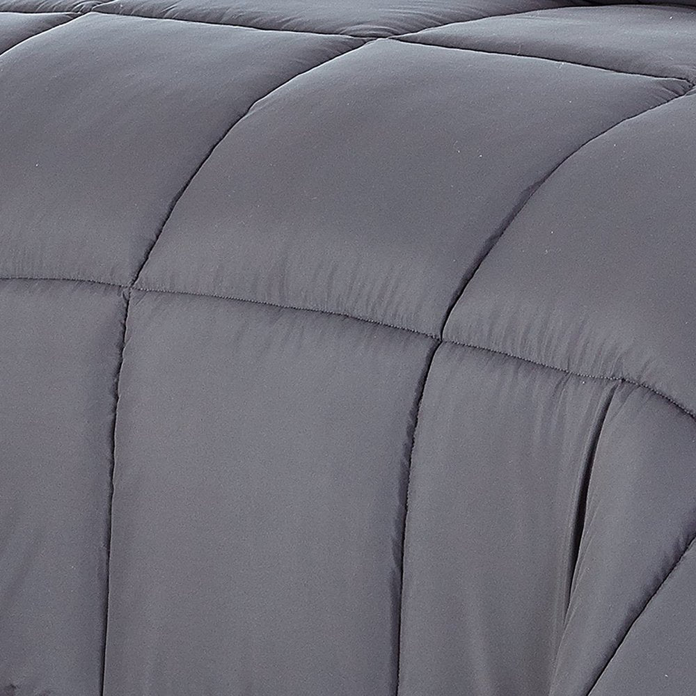 Dark Gray Queen Polyester Thread Count Down Alternative Comforter HomeRoots