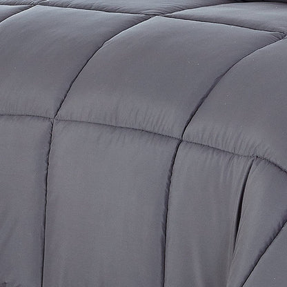 Dark Gray Queen Polyester Thread Count Down Alternative Comforter HomeRoots