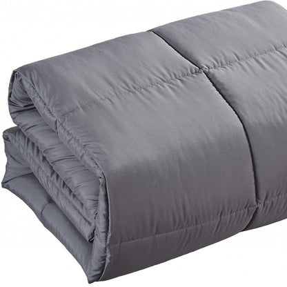 Dark Gray California King Polyester Thread Count Down Alternative Comforter HomeRoots