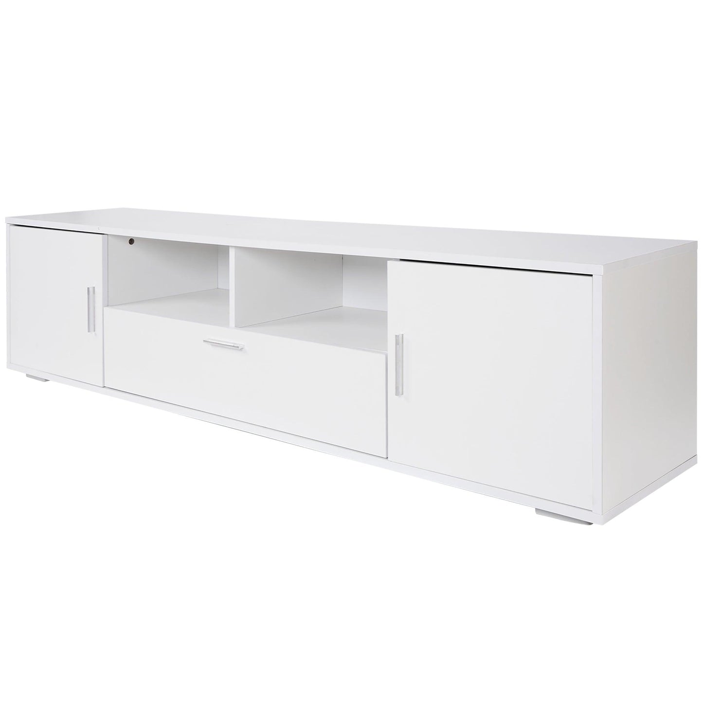 Modern TV stand with LED Lights Entertainment Center TV cabinet with Storage for Up to 75 inch - FurniFindUSA