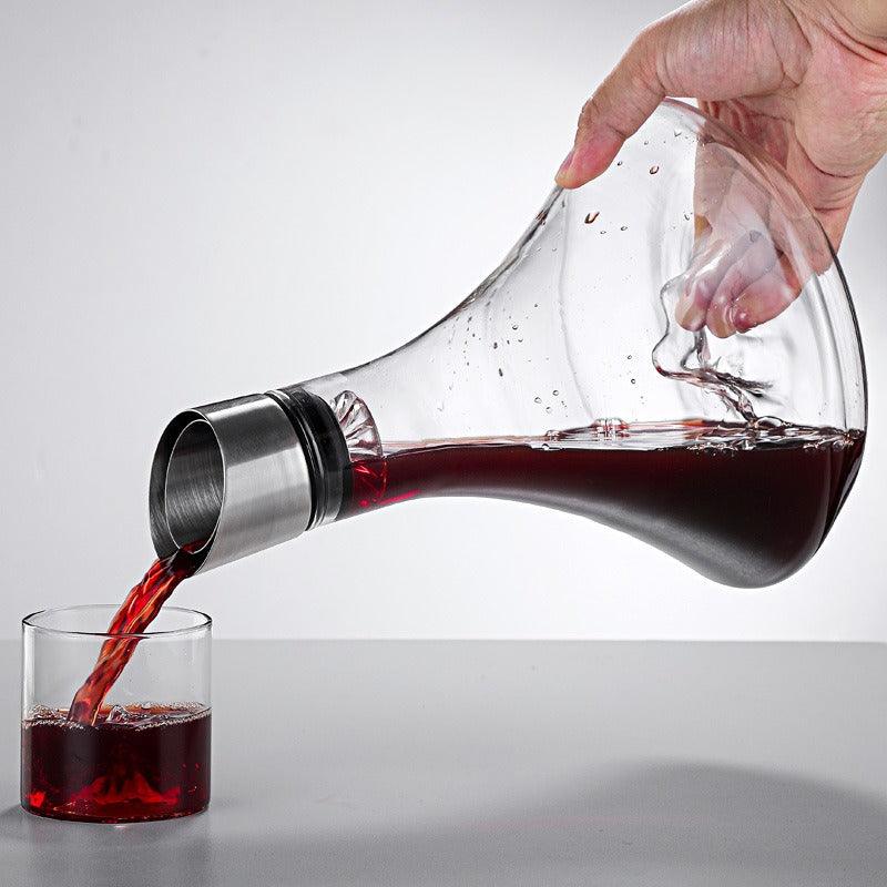 Wine Decanter Built-in Aerator Pourer, Wine Carafe Red Wine Decanter 1000ml - FurniFindUSA