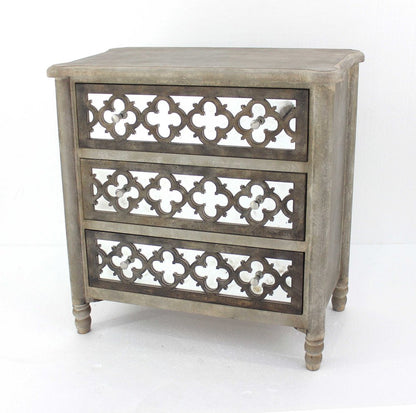 15" Brown Standard Accent Cabinet With Three Drawers HomeRoots