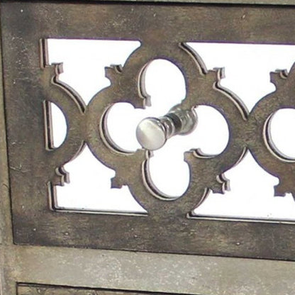 15" Brown Standard Accent Cabinet With Three Drawers HomeRoots