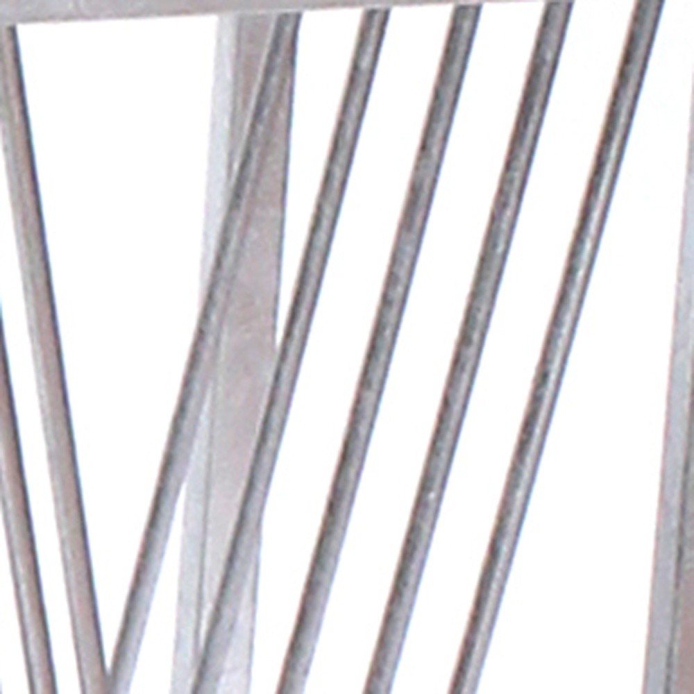 24" Silver Mirrored Glass And Iron End Table With Shelf HomeRoots