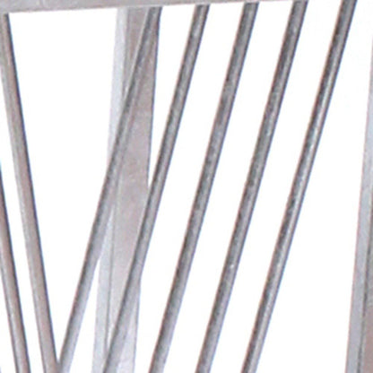 24" Silver Mirrored Glass And Iron End Table With Shelf HomeRoots