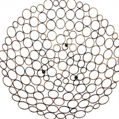 19" Bronze Metal Round Centerpiece Bowl HomeRoots