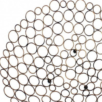 19" Bronze Metal Round Centerpiece Bowl HomeRoots