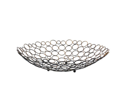 19" Bronze Metal Round Centerpiece Bowl HomeRoots