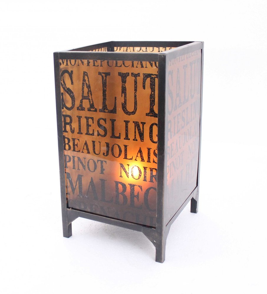 18" Brown Metal Floor Candle Holder HomeRoots