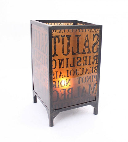 18" Brown Metal Floor Candle Holder HomeRoots