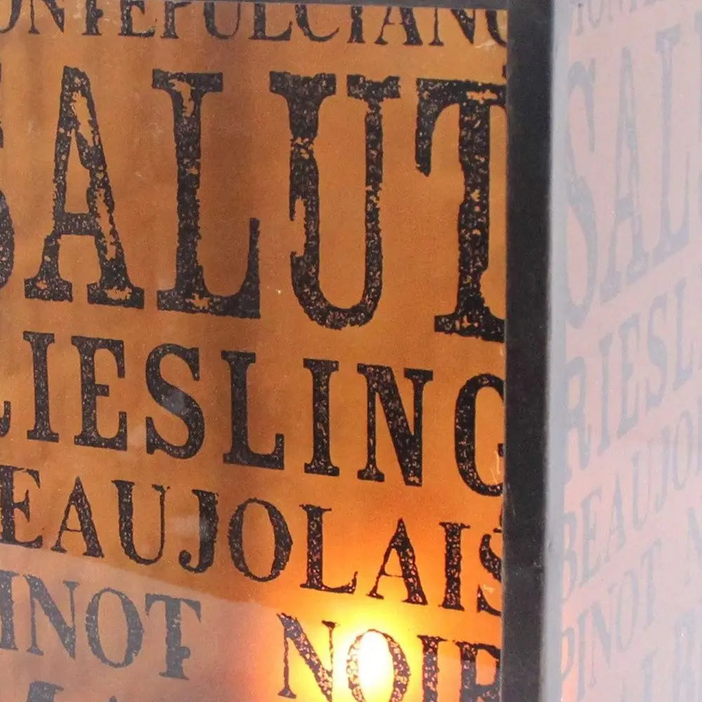 10.25 X 10.25 X 18 Brownvintage Letter Pattern - Candle Holder HomeRoots