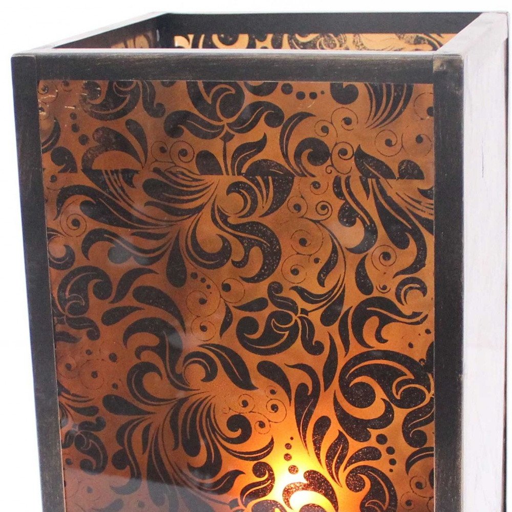 18" Brown Metal Floor Candle Holder HomeRoots