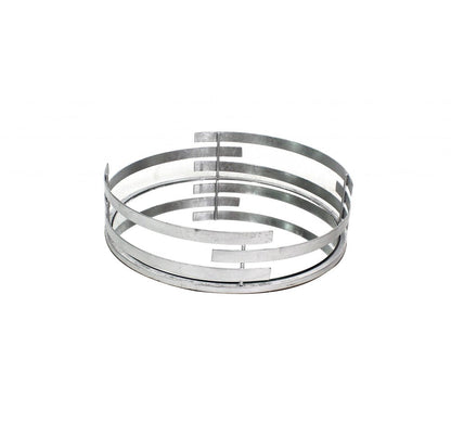 14" Silver Round Metal Geometric Vanity Tray HomeRoots