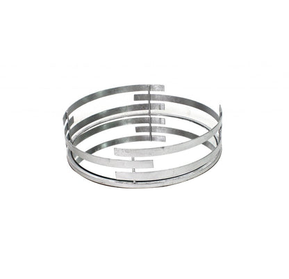 14" Silver Round Metal Geometric Vanity Tray HomeRoots