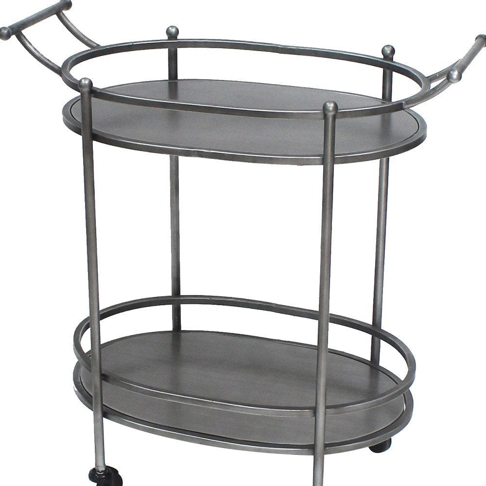 15 X 28 X 31 Bronze Antique Oval  Service Cart — view 4