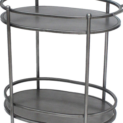 15 X 28 X 31 Bronze Antique Oval  Service Cart HomeRoots
